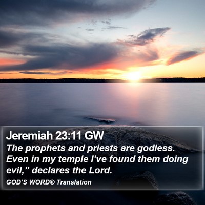 Jeremiah 23:11 GW Bible Verse Image