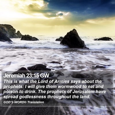 Jeremiah 23:15 GW Bible Verse Image