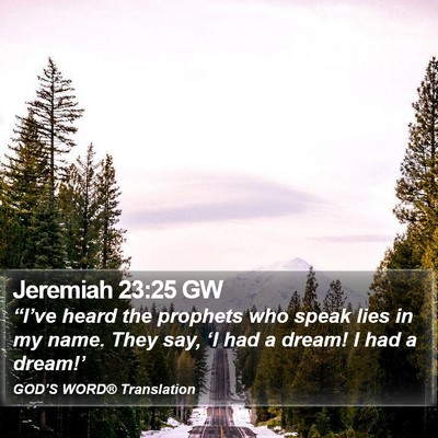 Jeremiah 23:25 GW Bible Verse Image