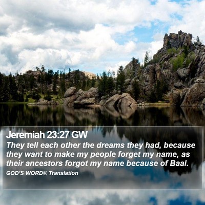 Jeremiah 23:27 GW Bible Verse Image