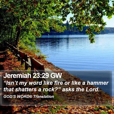 Jeremiah 23:29 GW Bible Verse Image