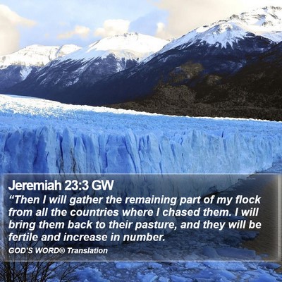 Jeremiah 23:3 GW Bible Verse Image