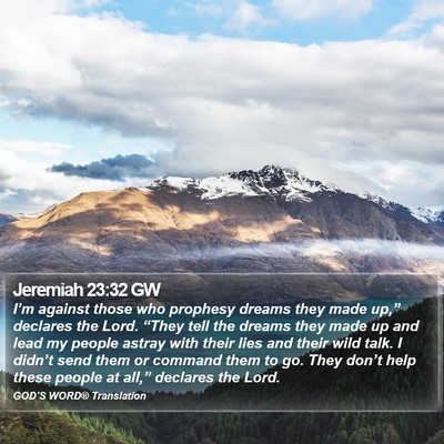 Jeremiah 23:32 GW Bible Verse Image