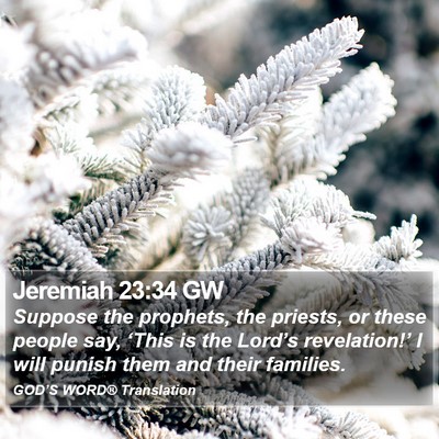 Jeremiah 23:34 GW Bible Verse Image