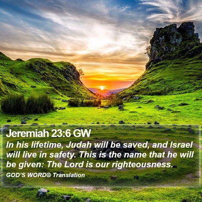 Jeremiah 23:6 GW Bible Verse Image