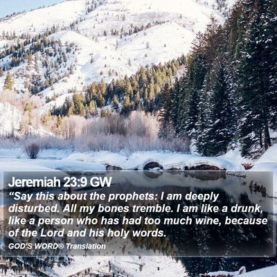 Jeremiah 23:9 GW Bible Verse Image