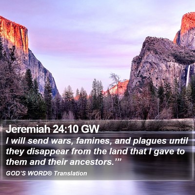 Jeremiah 24:10 GW Bible Verse Image