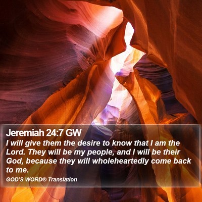 Jeremiah 24:7 GW Bible Verse Image