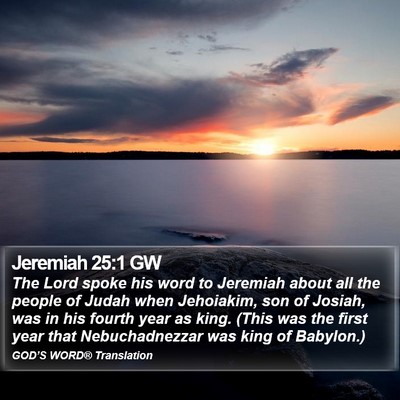 Jeremiah 25:1 GW Bible Verse Image