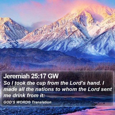 Jeremiah 25:17 GW Bible Verse Image