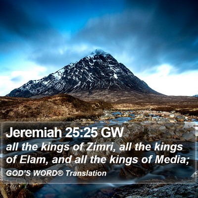 Jeremiah 25:25 GW Bible Verse Image