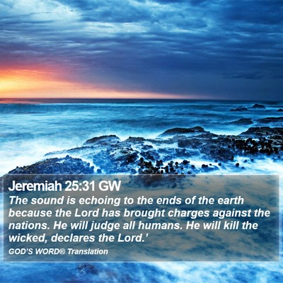 Jeremiah 25:31 GW Bible Verse Image