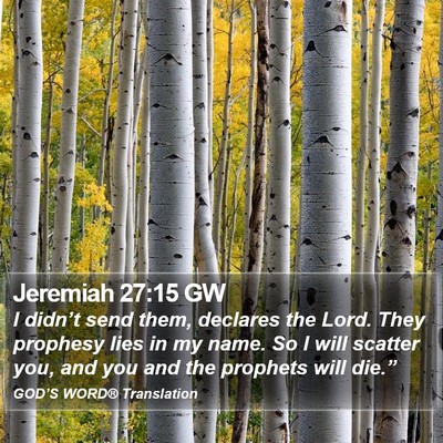 Jeremiah 27:15 GW Bible Verse Image