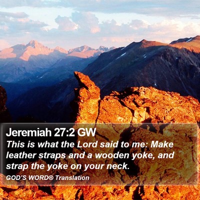 Jeremiah 27:2 GW Bible Verse Image