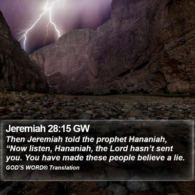 Jeremiah 28:15 GW Bible Verse Image