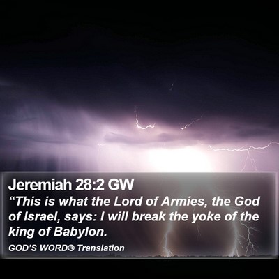 Jeremiah 28:2 GW Bible Verse Image