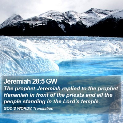 Jeremiah 28:5 GW Bible Verse Image