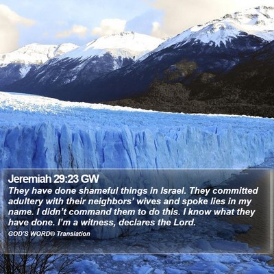 Jeremiah 29:23 GW Bible Verse Image