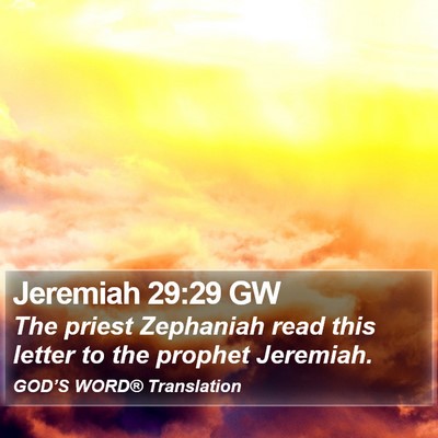 Jeremiah 29:29 GW Bible Verse Image