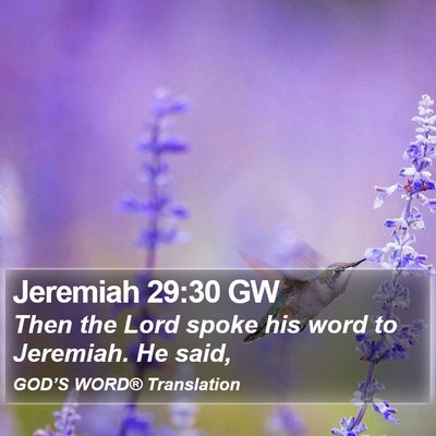 Jeremiah 29:30 GW Bible Verse Image