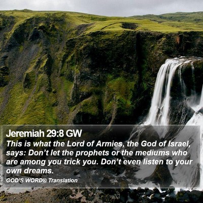 Jeremiah 29:8 GW Bible Verse Image