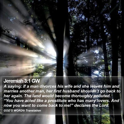 Jeremiah 3:1 GW Bible Verse Image