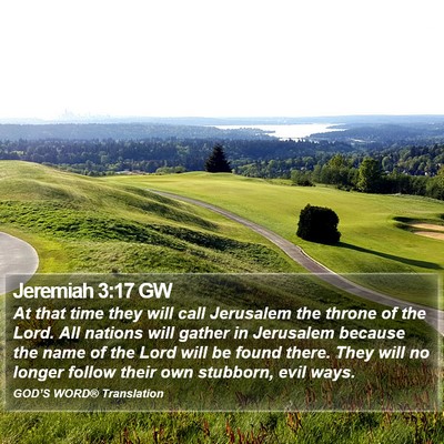 Jeremiah 3:17 GW Bible Verse Image