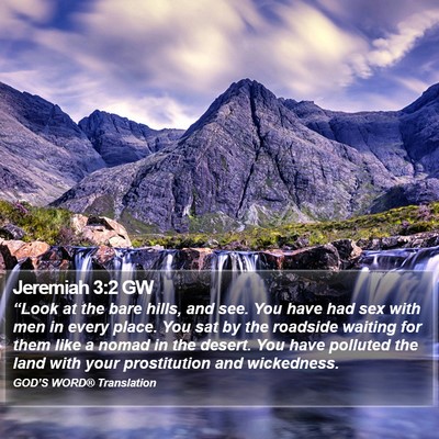 Jeremiah 3:2 GW Bible Verse Image