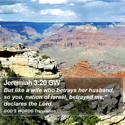 Jeremiah 3:20 GW Bible Verse Image