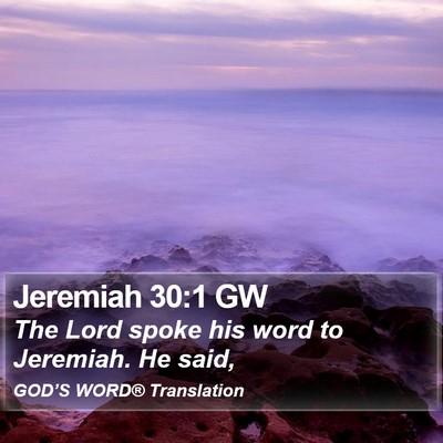 Jeremiah 30:1 GW Bible Verse Image