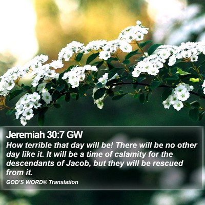 Jeremiah 30:7 GW Bible Verse Image