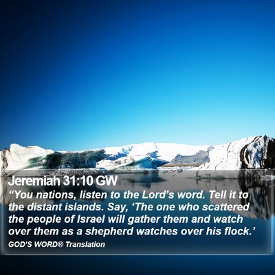 Jeremiah 31:10 GW Bible Verse Image