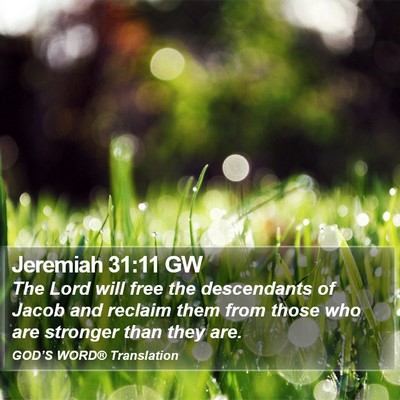 Jeremiah 31:11 GW Bible Verse Image