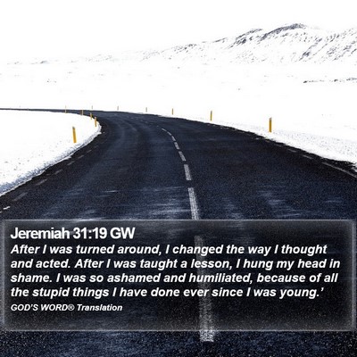 Jeremiah 31:19 GW Bible Verse Image