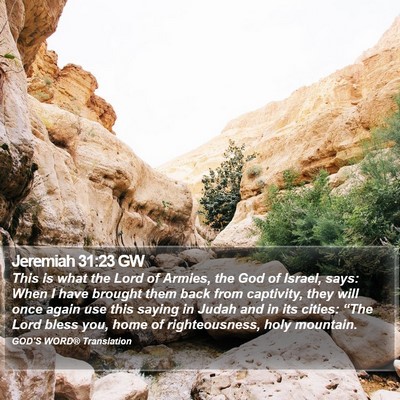 Jeremiah 31:23 GW Bible Verse Image