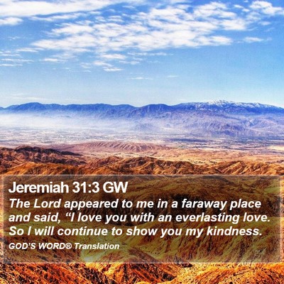 Jeremiah 31:3 GW Bible Verse Image