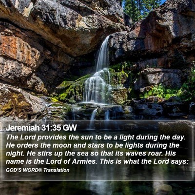 Jeremiah 31:35 GW Bible Verse Image