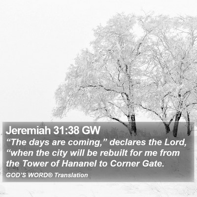 Jeremiah 31:38 GW Bible Verse Image