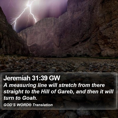 Jeremiah 31:39 GW Bible Verse Image