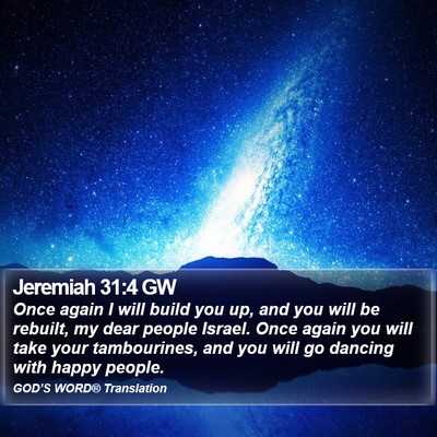 Jeremiah 31:4 GW Bible Verse Image