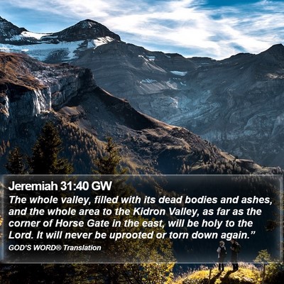 Jeremiah 31:40 GW Bible Verse Image