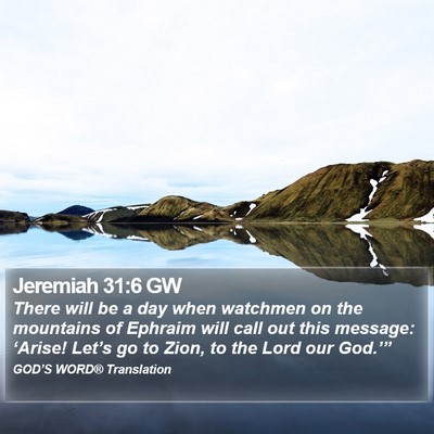 Jeremiah 31:6 GW Bible Verse Image