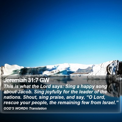Jeremiah 31:7 GW Bible Verse Image