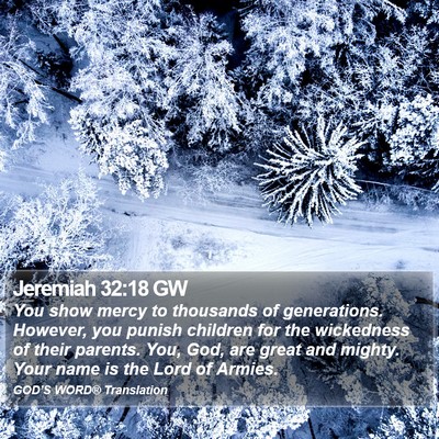 Jeremiah 32:18 GW Bible Verse Image