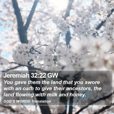 Jeremiah 32:22 GW Bible Verse Image