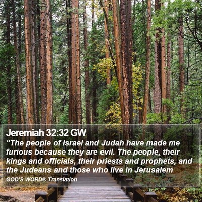 Jeremiah 32:32 GW Bible Verse Image