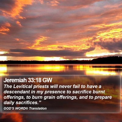 Jeremiah 33:18 GW Bible Verse Image