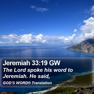 Jeremiah 33:19 GW Bible Verse Image