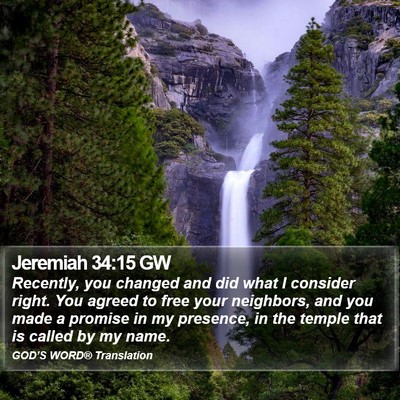 Jeremiah 34:15 GW Bible Verse Image