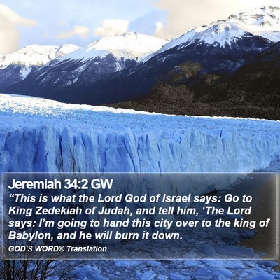 Jeremiah 34:2 GW Bible Verse Image